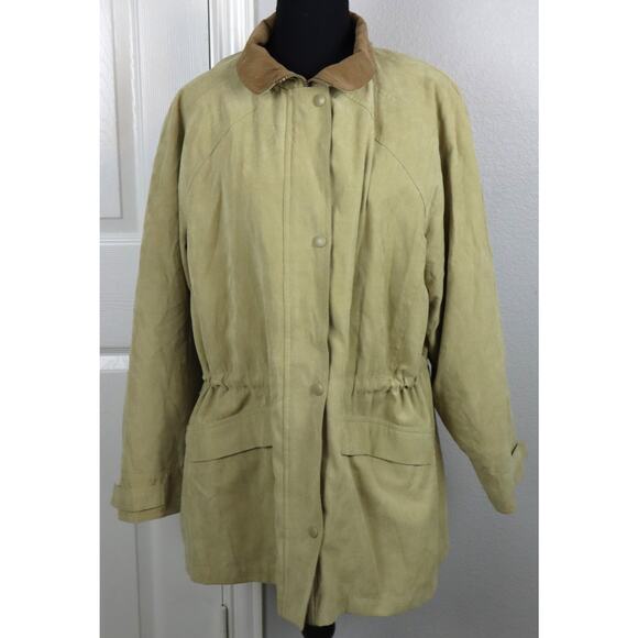 Vintage 90s Jacqueline Ferrar Barn Chore Anorak Parka Cinched Tie Jacket Coat M - Picture 3 of 9